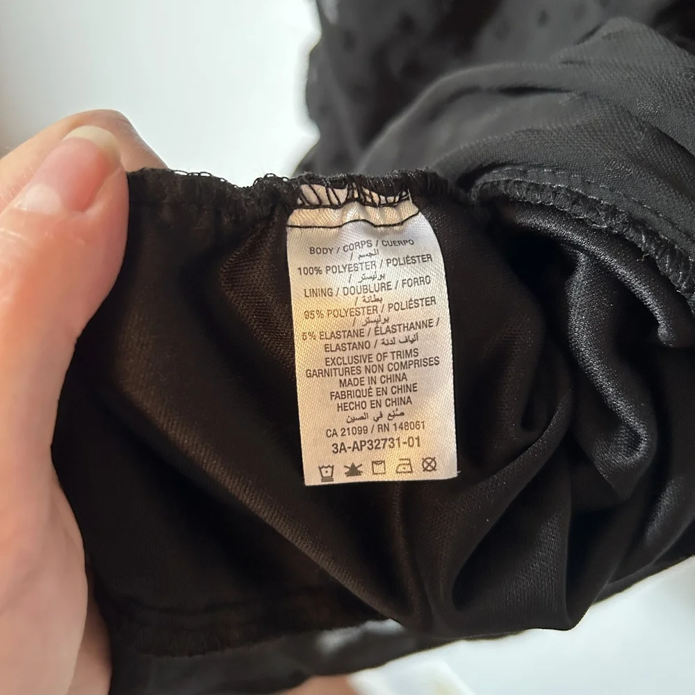 Ardene black swiss dot mini dress size M - Picture 5 of 8